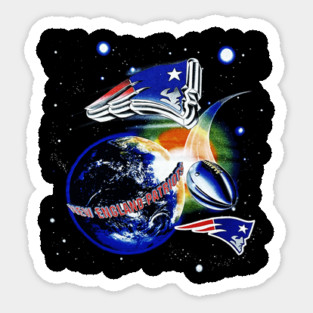 New England Patriots - Outer Space Football Sticker