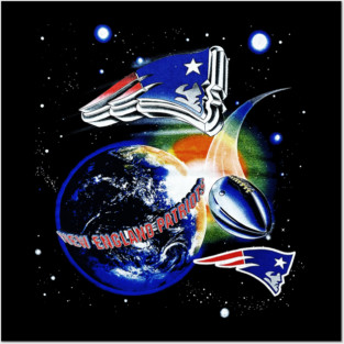New England Patriots - Outer Space Football Posters and Art