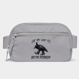 On My Way To Hex The Patriarchy, Witchy Crow design Bag