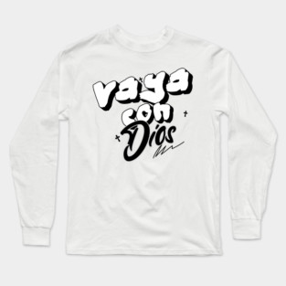 Vaya con Dios (Light Colors) – Christian Typography Faith Design Long Sleeve T-Shirt