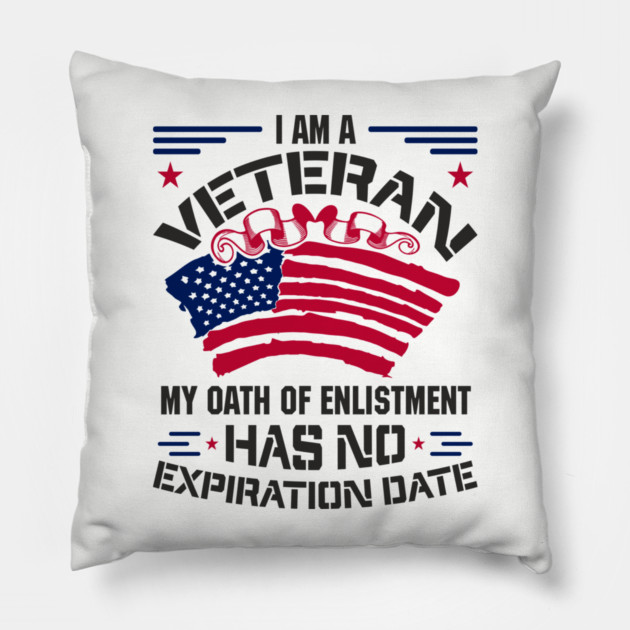 Veteran Oath of Enlistment USA Military Pride Pillow by Anticorporati