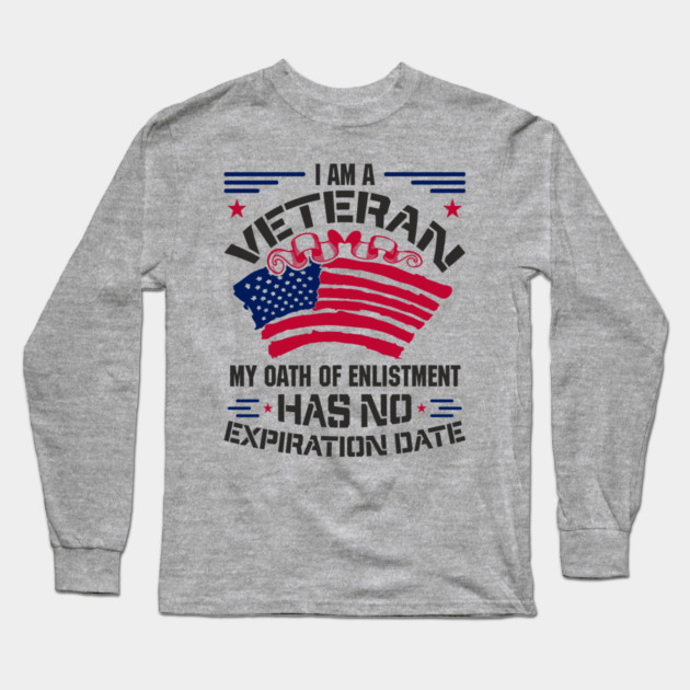 Veteran Oath of Enlistment USA Military Pride Long Sleeve T-Shirt by Anticorporati