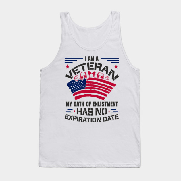 Veteran Oath of Enlistment USA Military Pride Tank Top by Anticorporati