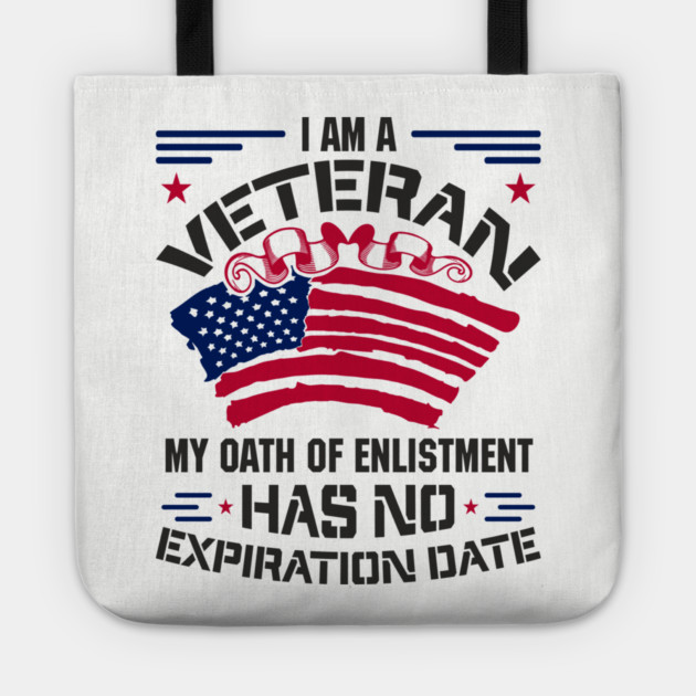 Veteran Oath of Enlistment USA Military Pride Tote by Anticorporati