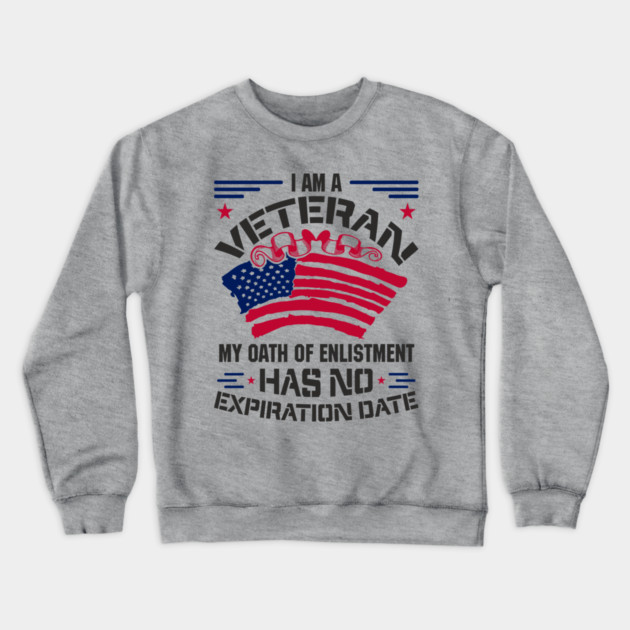 Veteran Oath of Enlistment USA Military Pride Crewneck Sweatshirt by Anticorporati