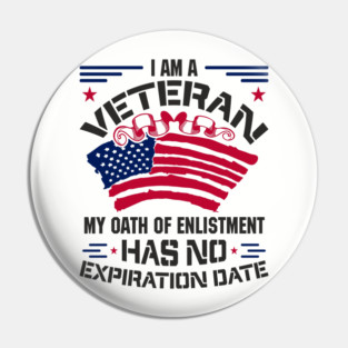 Veteran Oath of Enlistment USA Military Pride Pin