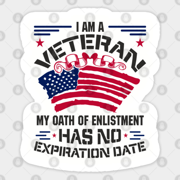 Veteran Oath of Enlistment USA Military Pride Sticker by Anticorporati