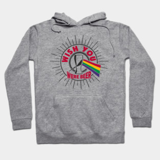 Wish You Were Beer Drinking Party Pun Hoodie