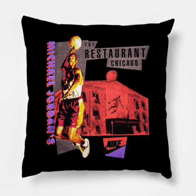 90s Jordan Basketball Restaurant Classic Pillow by nicklower