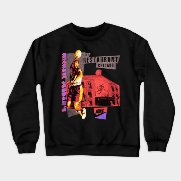 90s Jordan Basketball Restaurant Classic Crewneck Sweatshirt by nicklower