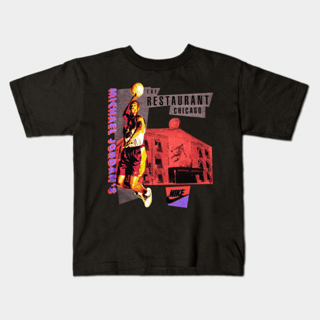 90s Jordan Basketball Restaurant Classic Kids T-Shirt by nicklower