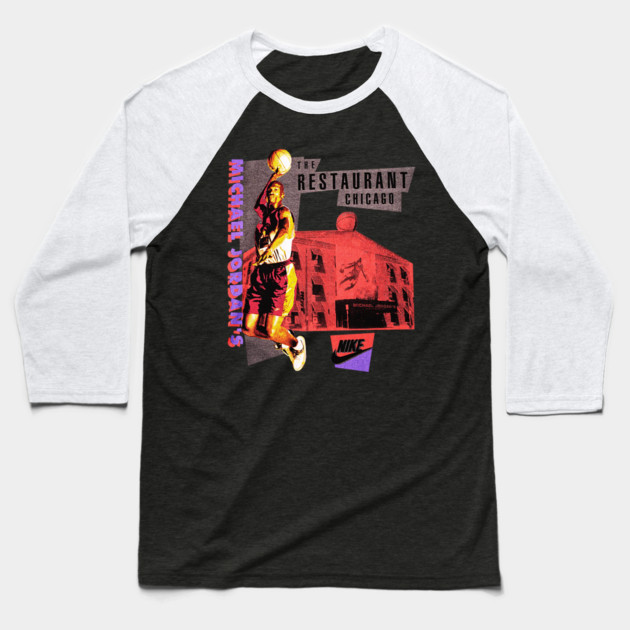 90s Jordan Basketball Restaurant Classic Baseball T-Shirt by nicklower