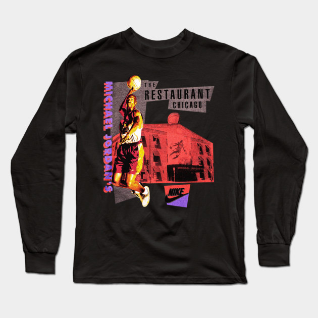 90s Jordan Basketball Restaurant Classic Long Sleeve T-Shirt by nicklower
