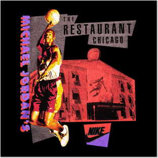 90s Jordan Basketball Restaurant Classic Posters and Art