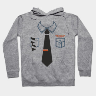 Pilot Shirt Uniform Travel Day Adventure Ready Hoodie