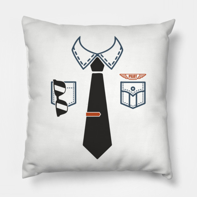 Pilot Shirt Uniform Travel Day Adventure Ready Pillow by Anticorporati