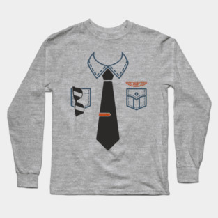 Pilot Shirt Uniform Travel Day Adventure Ready Long Sleeve T-Shirt