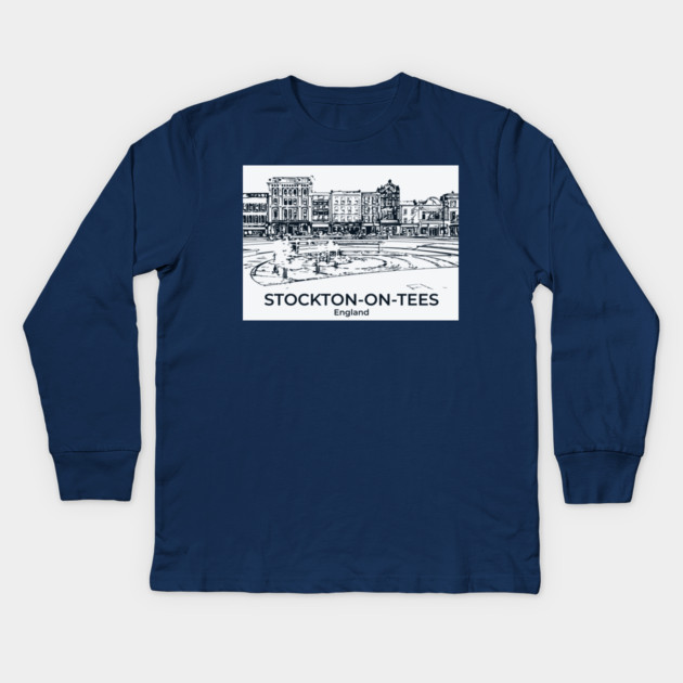 Stockton-on-Tees – England Kids Long Sleeve T-Shirt by Lakeric