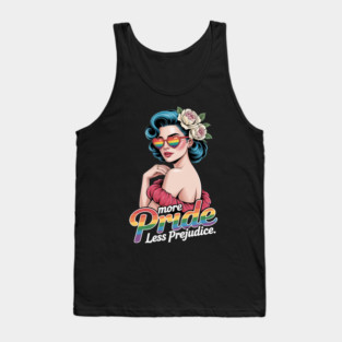 More Pride Less Prejudice Pride Month LGBTQ Tank Top