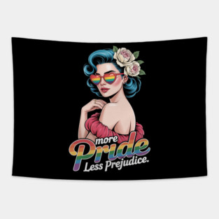 More Pride Less Prejudice Pride Month LGBTQ Tapestry