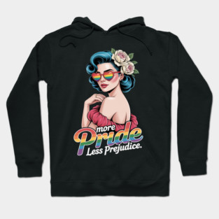 More Pride Less Prejudice Pride Month LGBTQ Hoodie