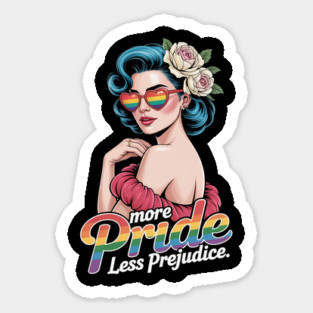More Pride Less Prejudice Pride Month LGBTQ Sticker