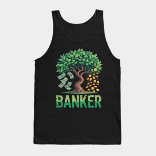 Money Tree Banker Wealth Growth Financial Success Tank Top