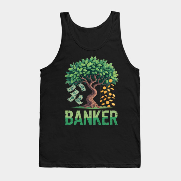 Money Tree Banker Wealth Growth Financial Success Tank Top by Ink Lines