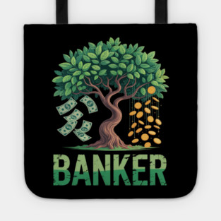 Money Tree Banker Wealth Growth Financial Success Tote