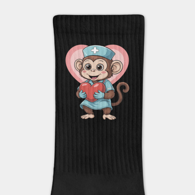 Monkey Nurse Lover Nursing School Nurse Appreciation by Ink Lines