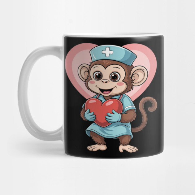 Monkey Nurse Lover Nursing School Nurse Appreciation by Ink Lines