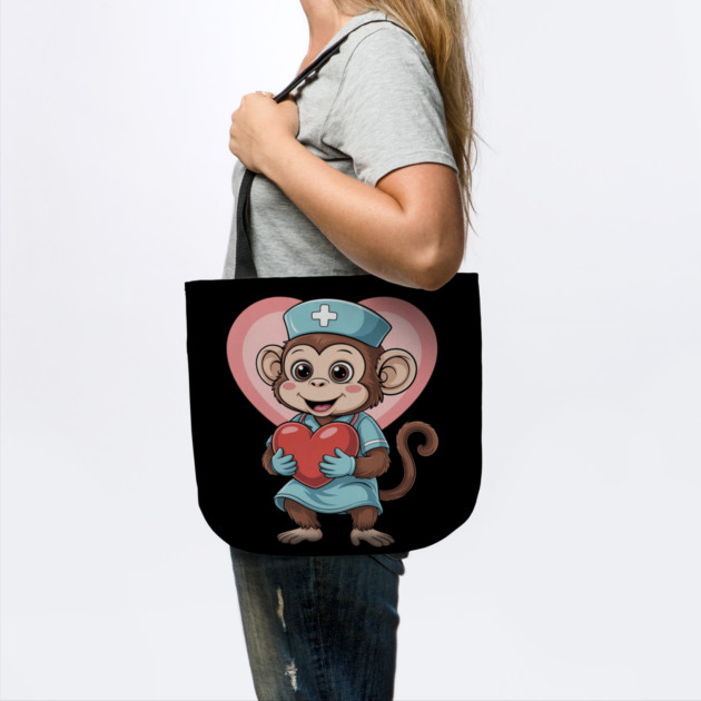 Monkey Nurse Lover Nursing School Nurse Appreciation by Ink Lines