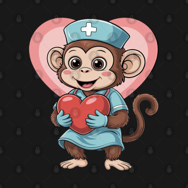 Monkey Nurse Lover Nursing School Nurse Appreciation by Ink Lines