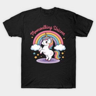 Moonwalking Unicorn Rainbow Dance Magic T-Shirt