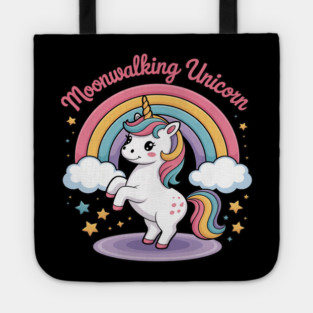 Moonwalking Unicorn Rainbow Dance Magic Tote