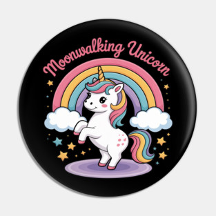 Moonwalking Unicorn Rainbow Dance Magic Pin