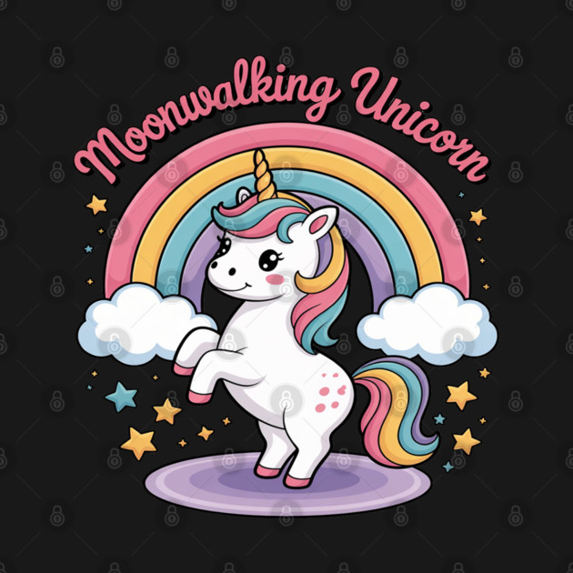 Moonwalking Unicorn Rainbow Dance Magic by Ink Lines