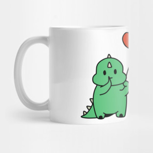 Dinosaur Get Well Balloon | Funny Prehistoric Well Wishes Mug