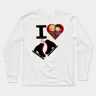 I Love Ice Hockey Heated Rivalry Hollander & Rosanov Anime Long Sleeve T-Shirt