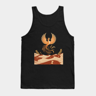 Origami Phoenix Spiral Hourglass Desert Tank Top