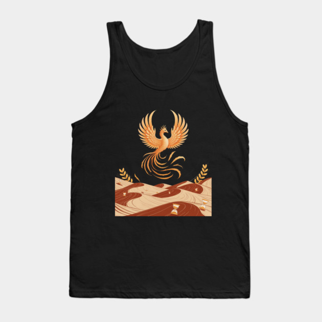 Origami Phoenix Spiral Hourglass Desert Tank Top by Ink Lines
