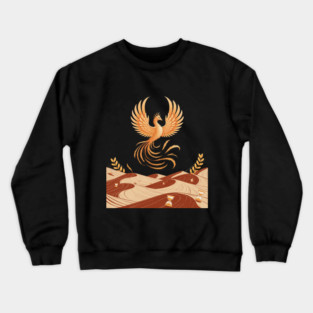 Origami Phoenix Spiral Hourglass Desert Crewneck Sweatshirt