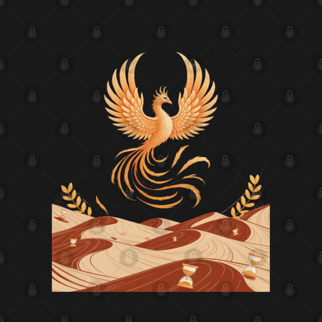 Origami Phoenix Spiral Hourglass Desert by Ink Lines