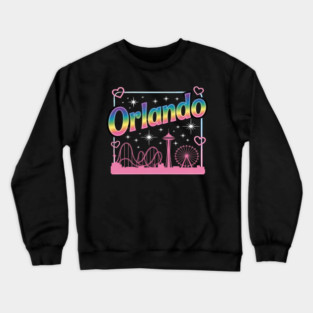 Orlando Florida Rainbow Amusement Park Crewneck Sweatshirt