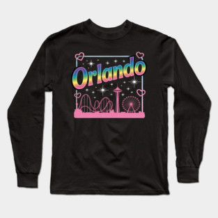 Orlando Florida Rainbow Amusement Park Long Sleeve T-Shirt