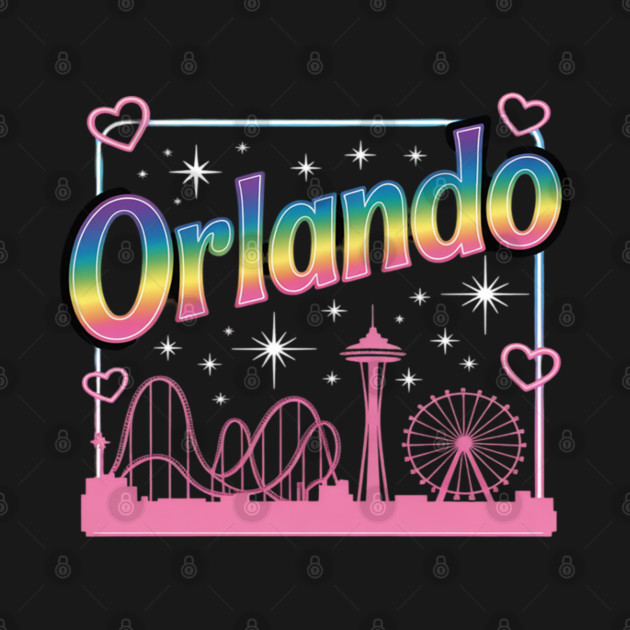 Orlando Florida Rainbow Amusement Park by Ink Lines