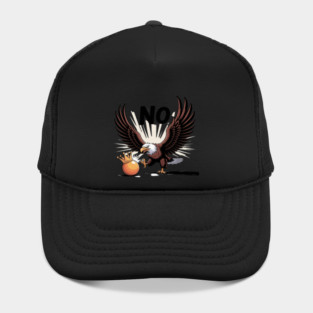 Orange Kicking No Kings In America Eagle Hat
