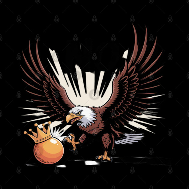 Orange Kicking No Kings In America Eagle by Ink Lines