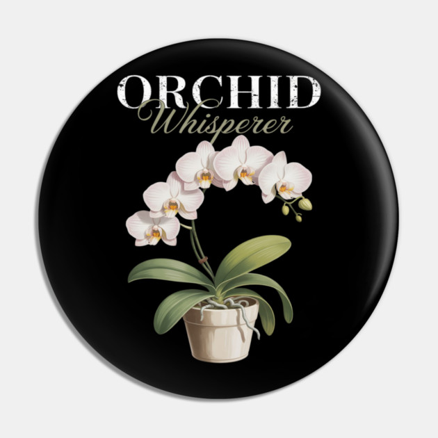 Orchid Whisperer Plant Lover Women Florist Orchid Flower Pin by Ink Lines