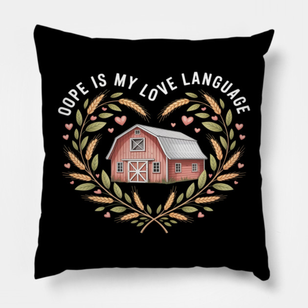 Ope Midwestern Culture Politeness Friendly Pillow by Ink Lines